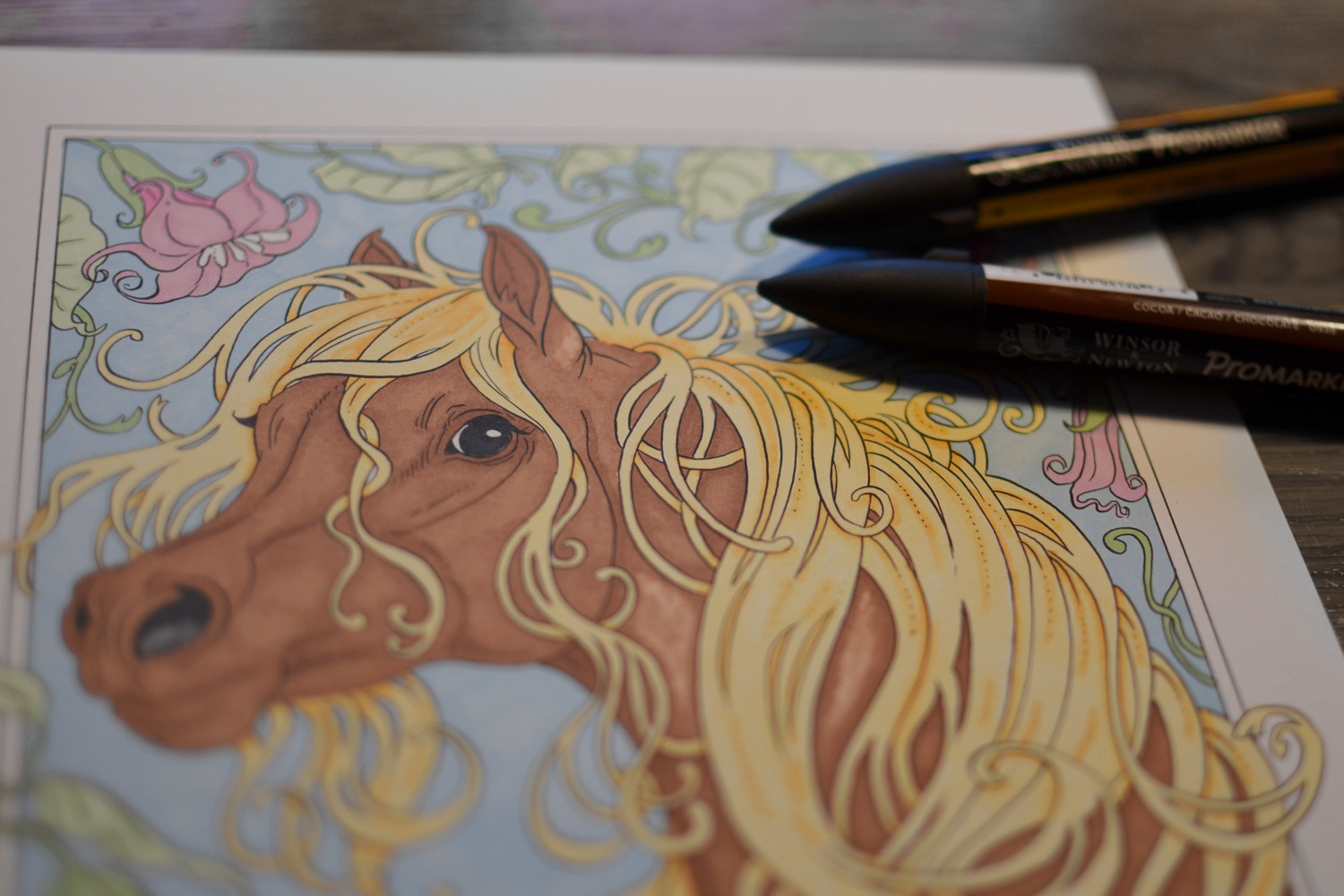 måla magiska hästar